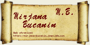 Mirjana Bučanin vizit kartica